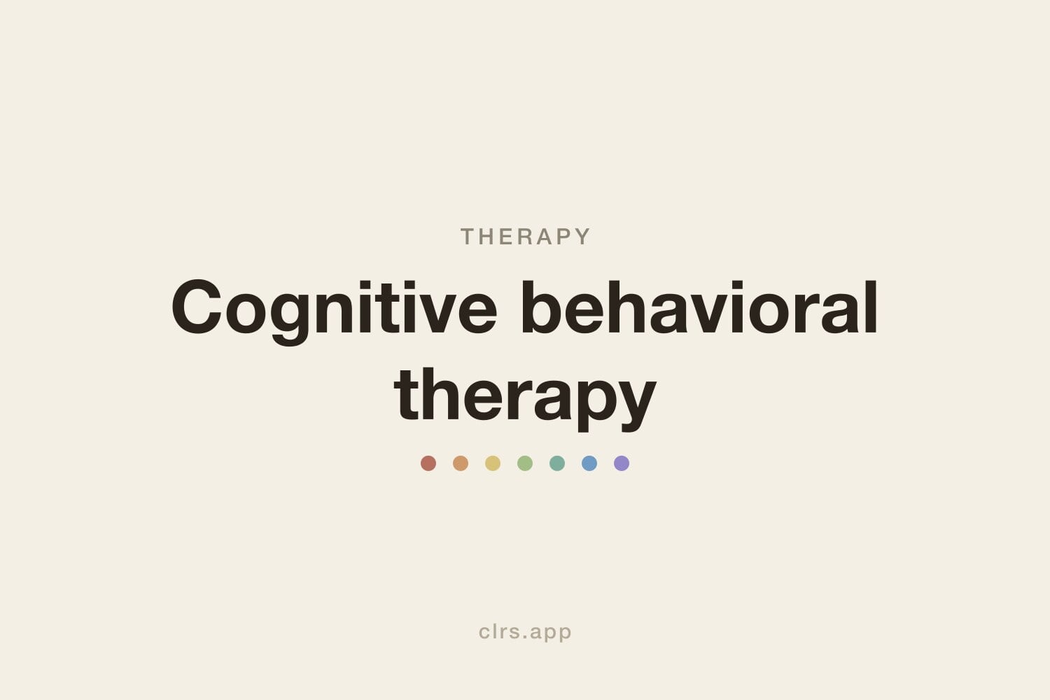 Thérapie cognitivo-comportementale – illustration